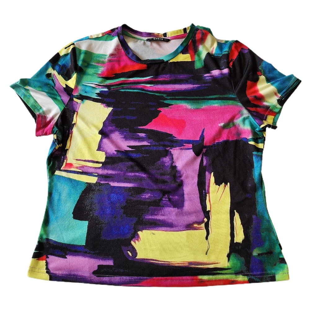 Artsy Tee Shirt  Extra Large Shein